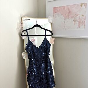 American Threads Midnight Blue Sequin Dress